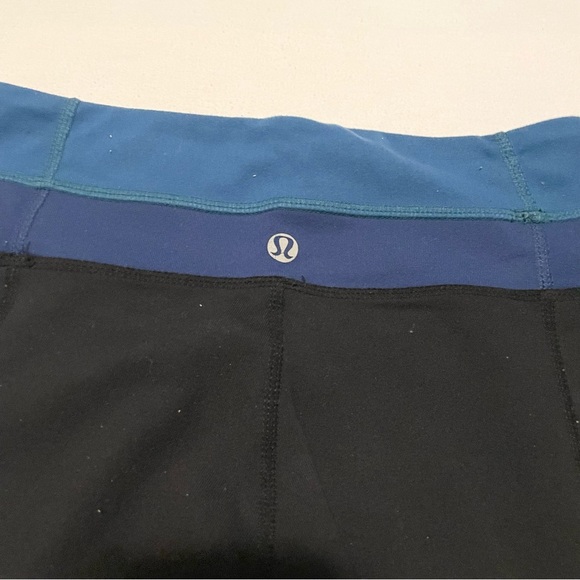 Lululemon Black and Blue Yoga Pants Flared Missing Size - Picture 10 of 16